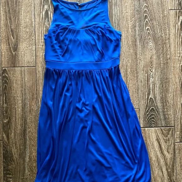 DAVID’S BRIDAL royal blue midi dress - Picture 1 of 10
